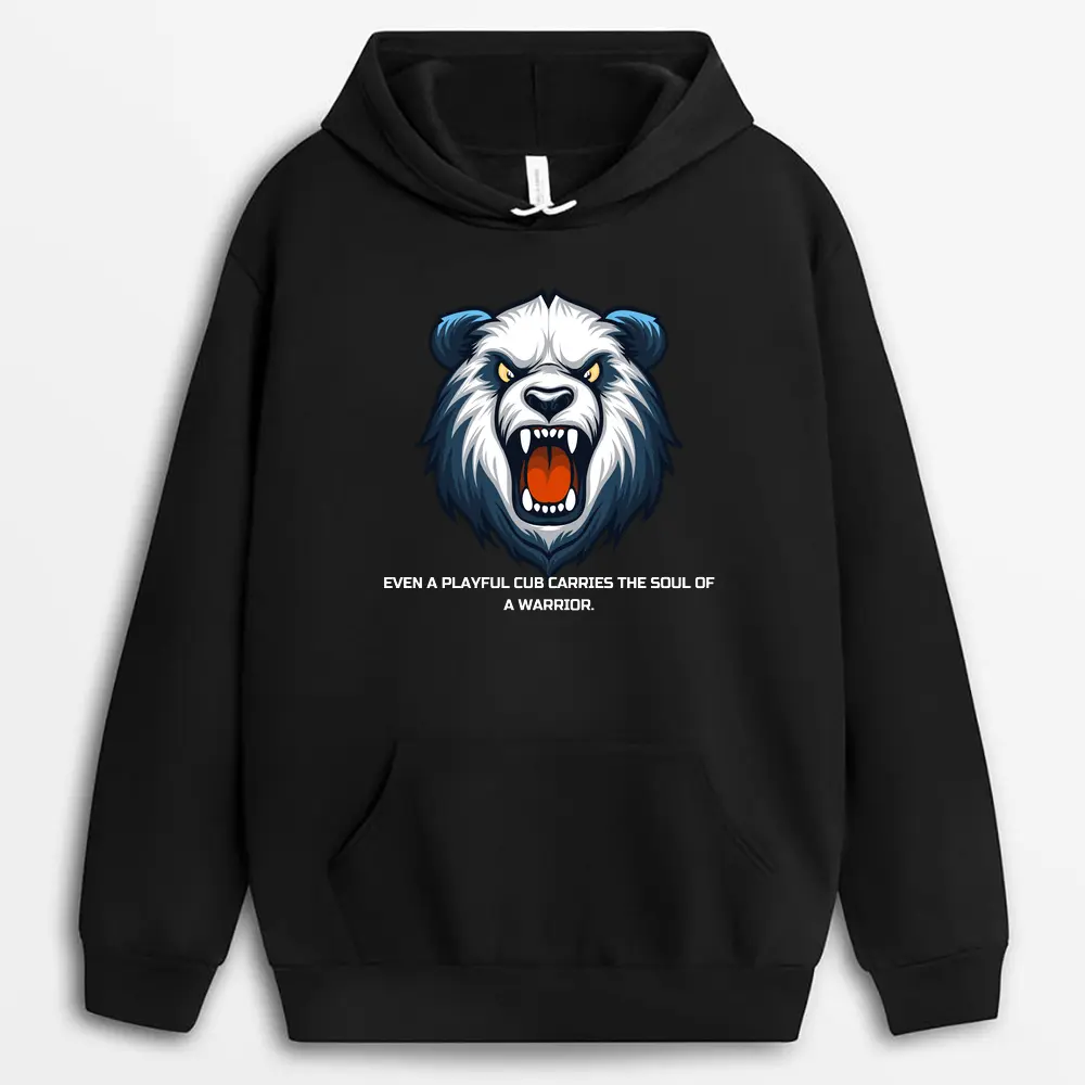 Even A Playful Cub Carries The Soul Of A Warrior Mavaxtee Hoodie - Black