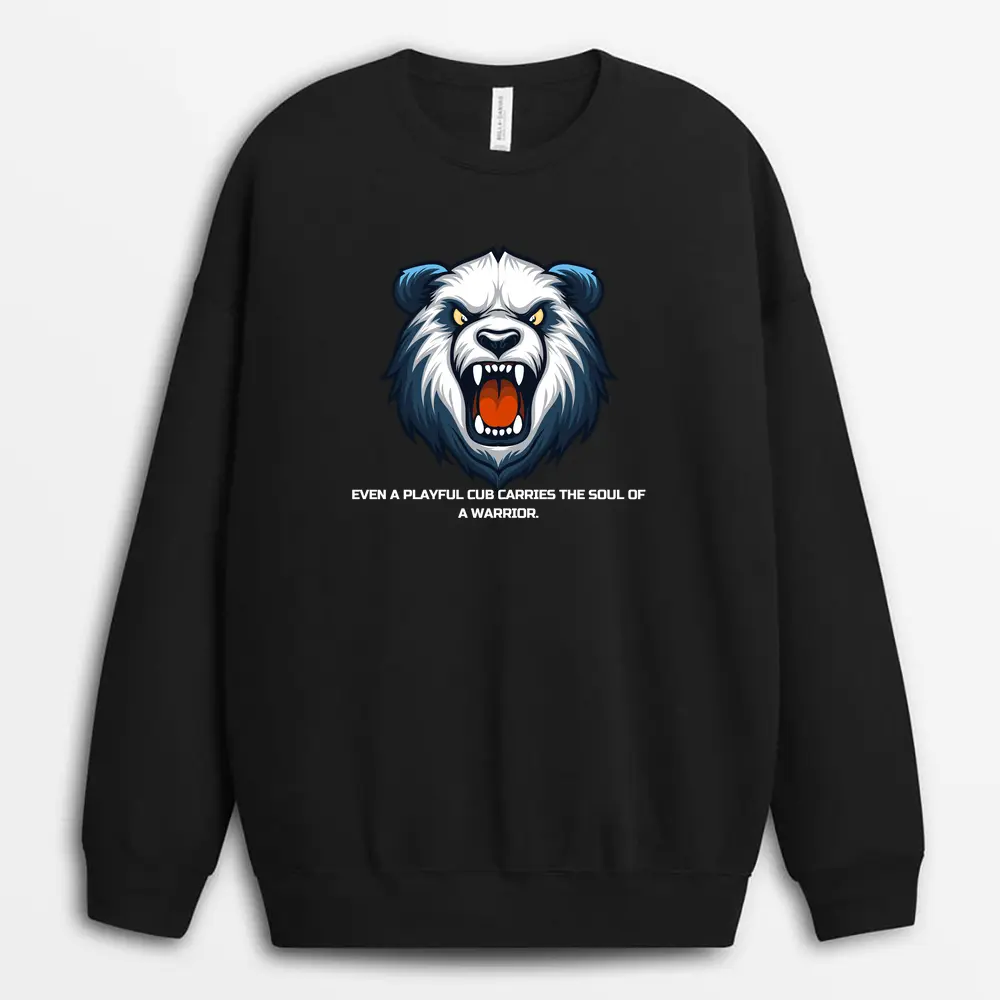 Even A Playful Cub Carries The Soul Of A Warrior Mavaxtee Sweatshirt - Black