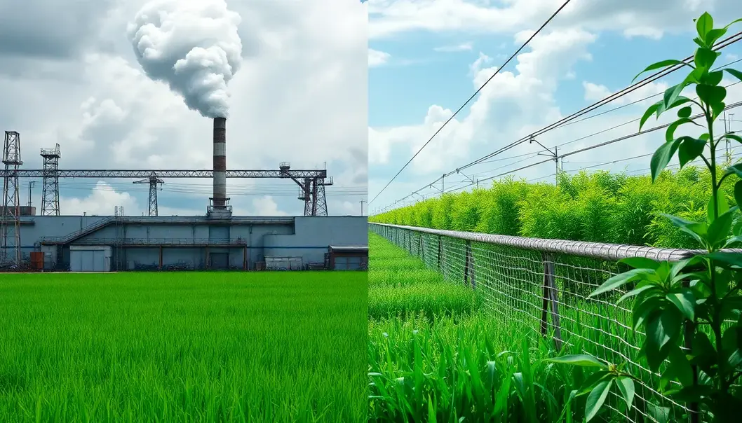 Contrasting views of traditional and sustainable fashion production.