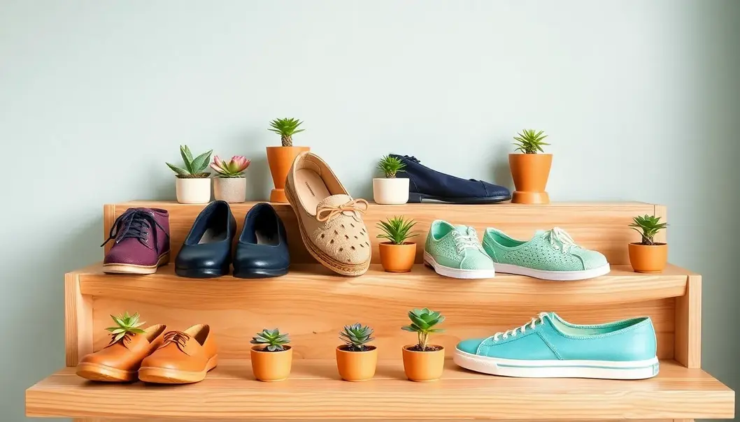 Sustainable materials like organic cotton and recycled plastics are key to eco-friendly footwear.