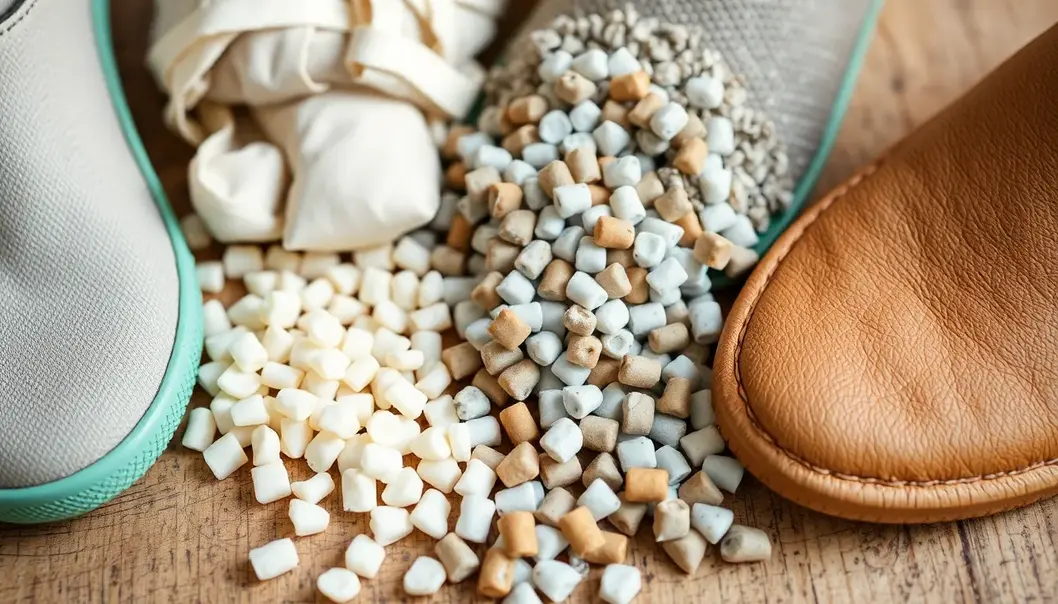 Sustainable materials like organic cotton and recycled plastics are key to eco-friendly footwear.